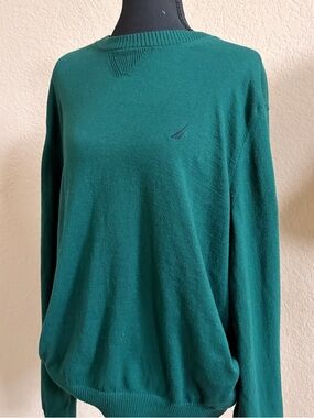 Nautica Women's Deep Teal Crewneck Sweater